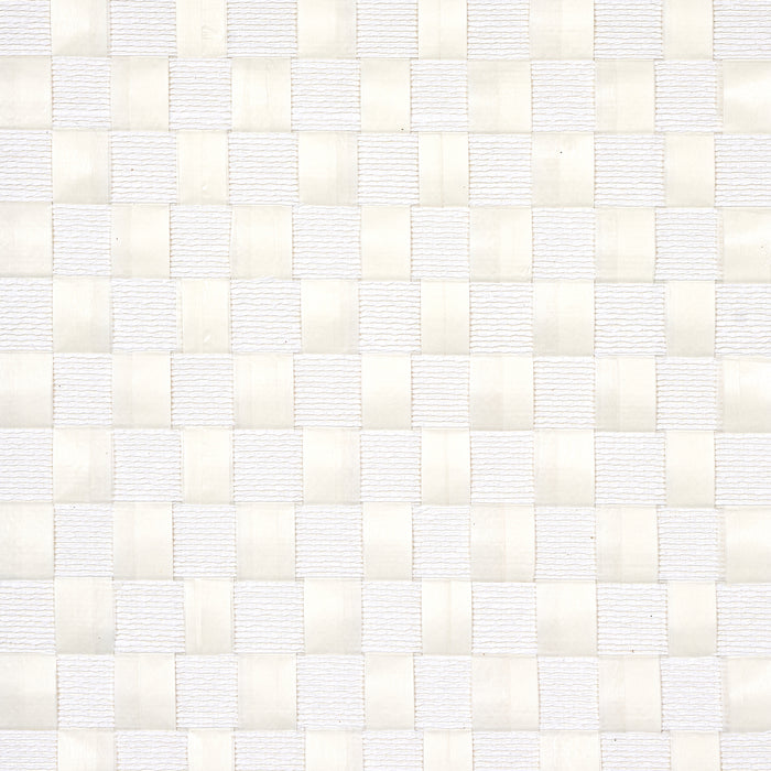 Schumacher Textured Check White Wallpaper 5012970