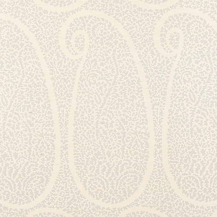 Schumacher Ambala Paisley Sisal Slate Wallpaper 5013031