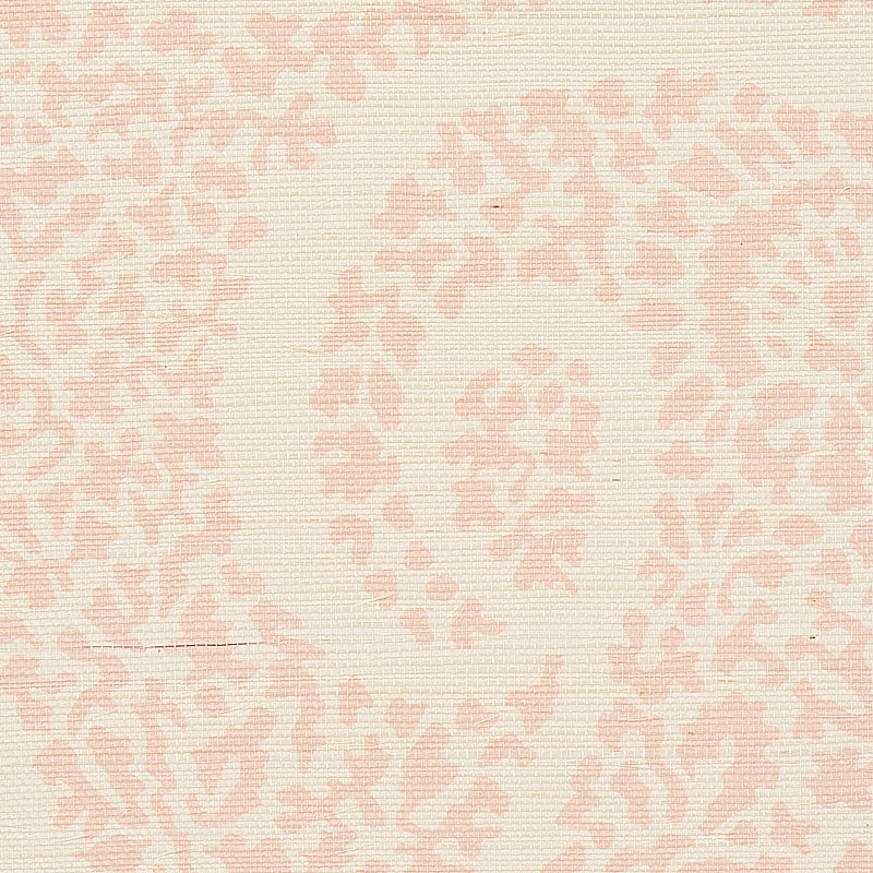 Schumacher Ambala Paisley Sisal Blush Wallpaper 5013032