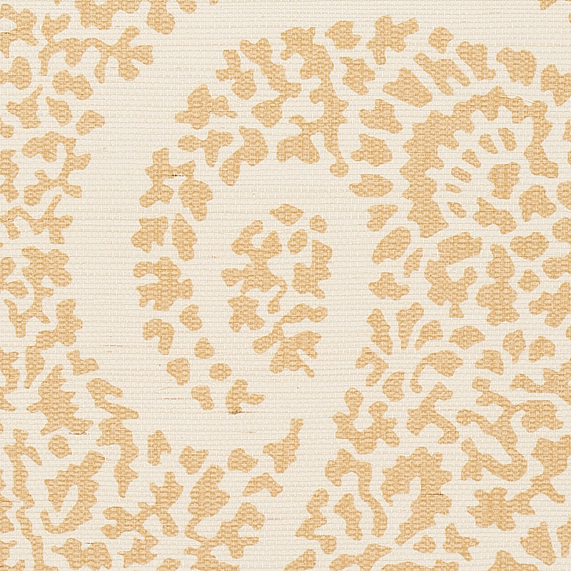 Schumacher Ambala Paisley Sisal Straw Wallpaper 5013033