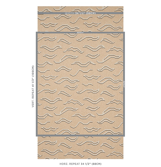 Schumacher Kata Paperweave Oatmeal Wallpaper Sample 5013110