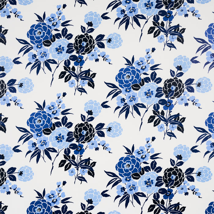 Schumacher Valentina Floral Blues Wallpaper 5013130