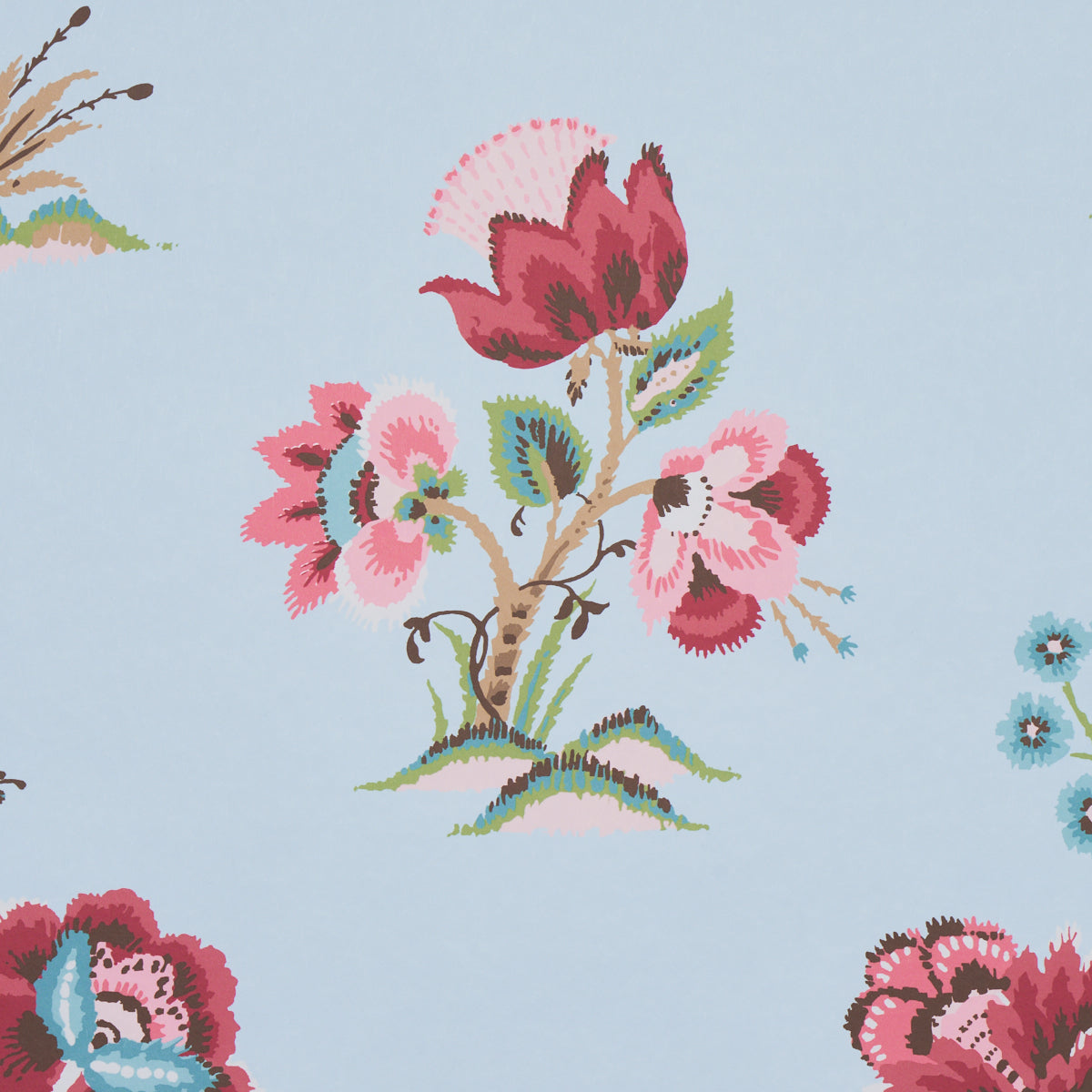 Schumacher Ashford Rose & Sky Wallpaper 5013180