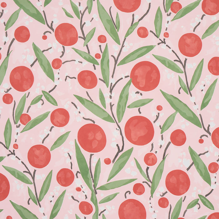 Schumacher Mirabelle Cherry & Blush Wallpaper 5013201