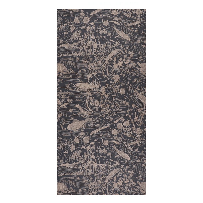 Schumacher Sea Garden Charcoal Wallpaper 5013281