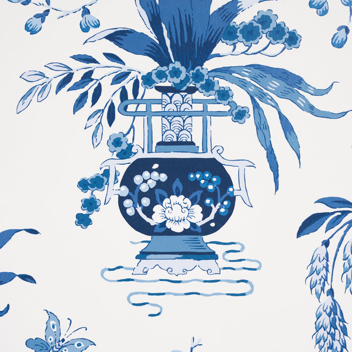 Schumacher Ming Vase Porcelain Wallpaper 5013580