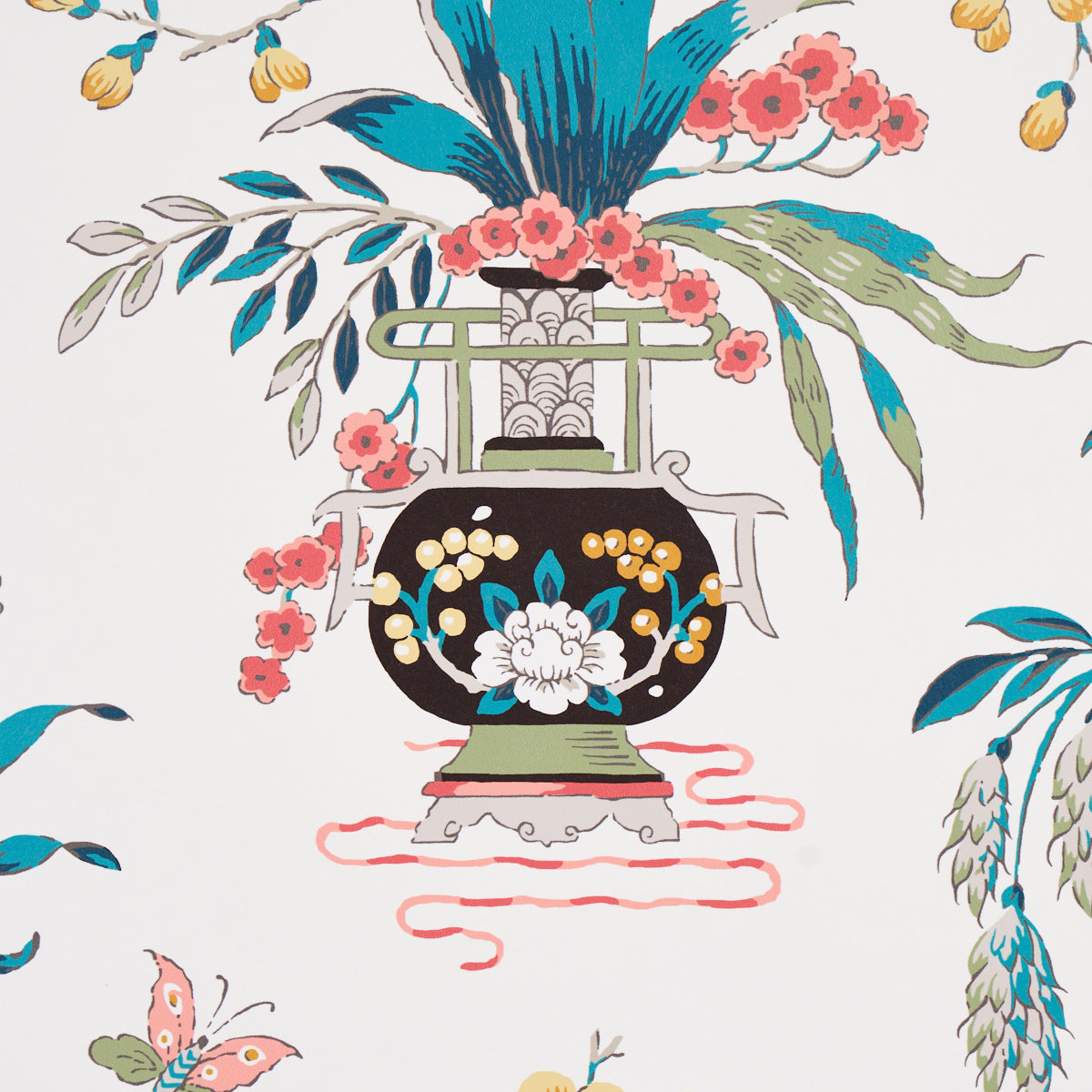 Schumacher Ming Vase Multi Wallpaper 5013581