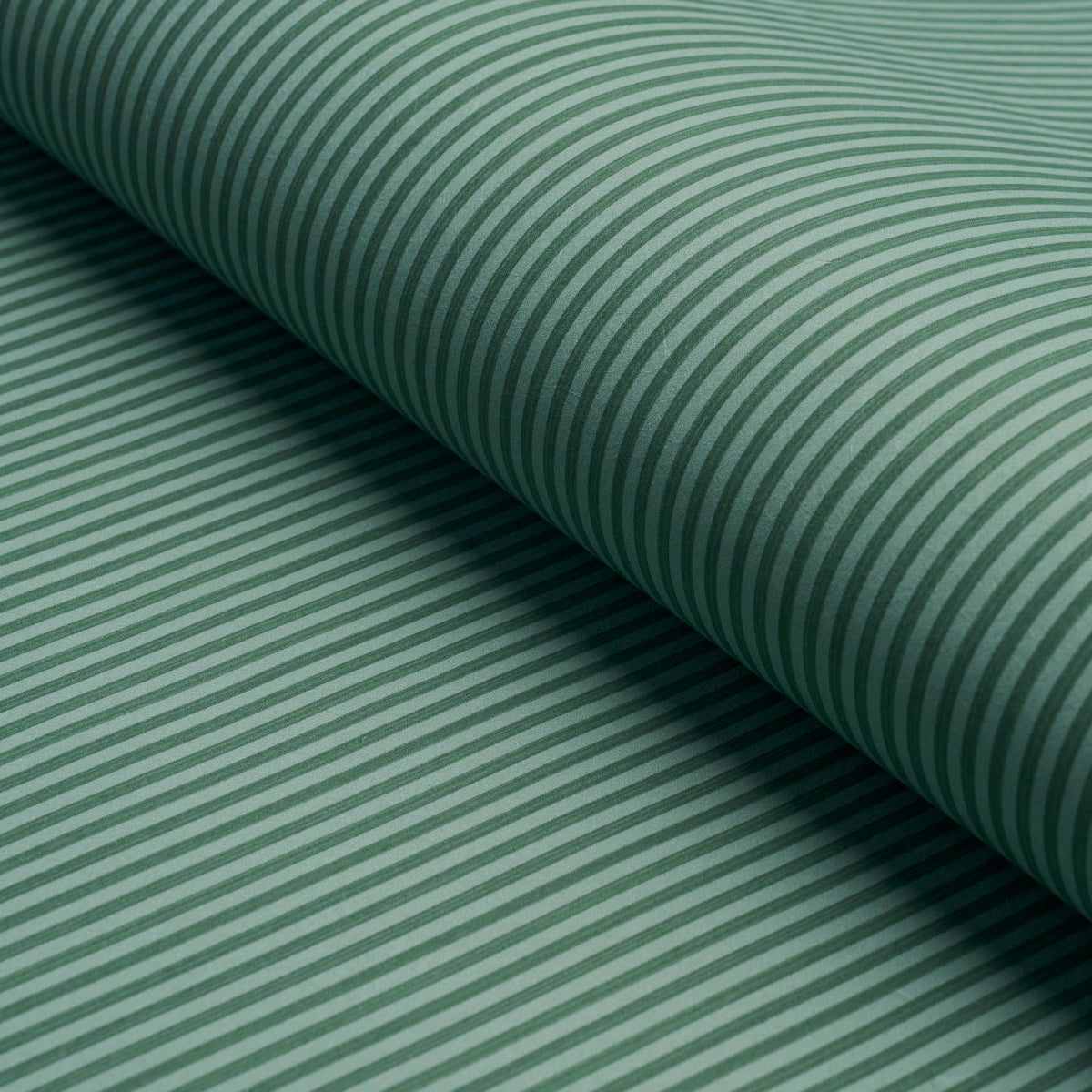 Schumacher Edwin Stripe Narrow Dark Green Wallpaper 5013603