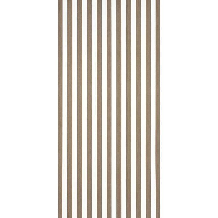 Schumacher Edwin Stripe Medium Mocha Wallpaper 5013612