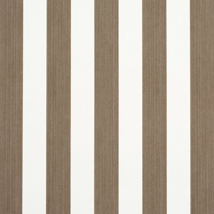 Schumacher Edwin Stripe Medium Mocha Wallpaper 5013612