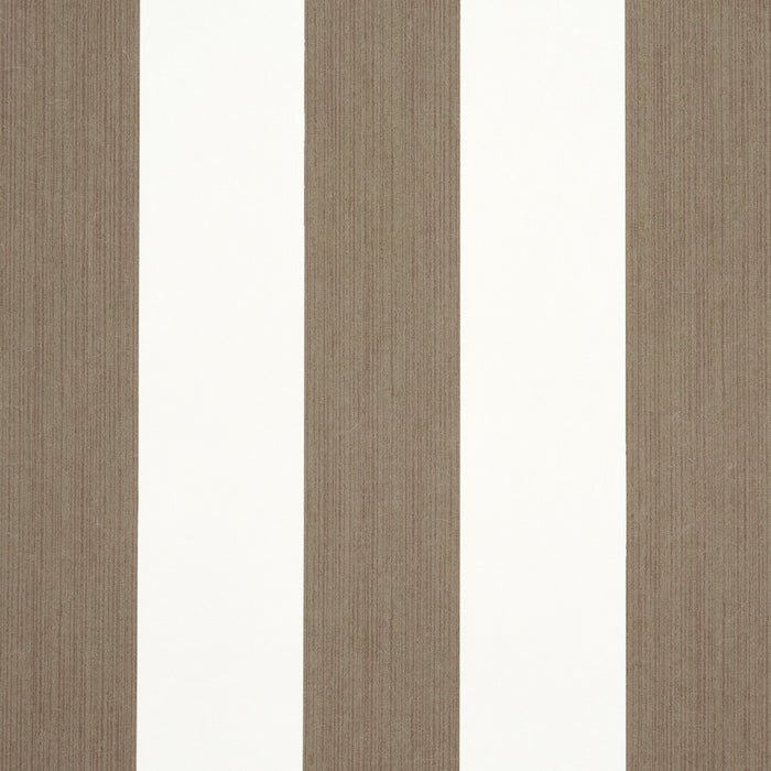 Schumacher Edwin Stripe Wide Mocha Wallpaper 5013621