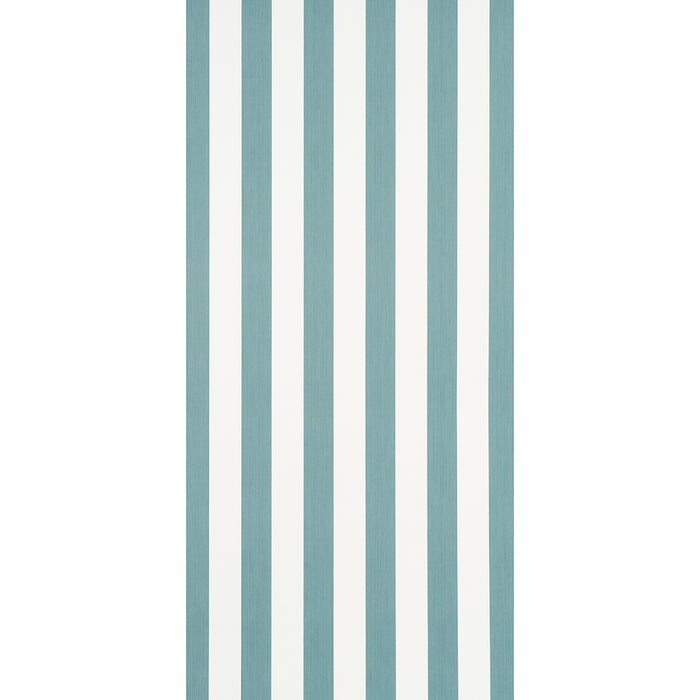 Schumacher Edwin Stripe Wide Teal Wallpaper 5013623