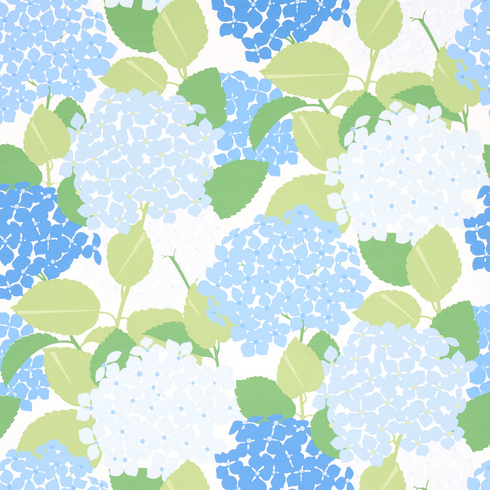 Schumacher Hydrangea Porcelain Wallpaper Sample 5013630