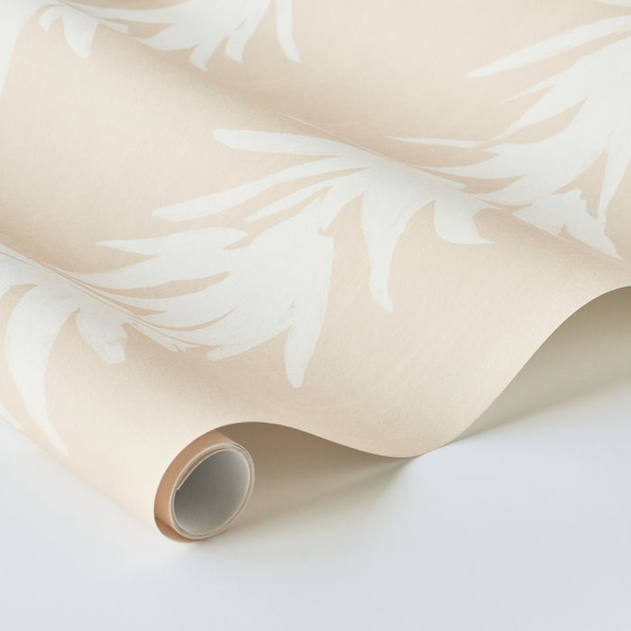 Schumacher White Lotus Sand Wallpaper 5013663