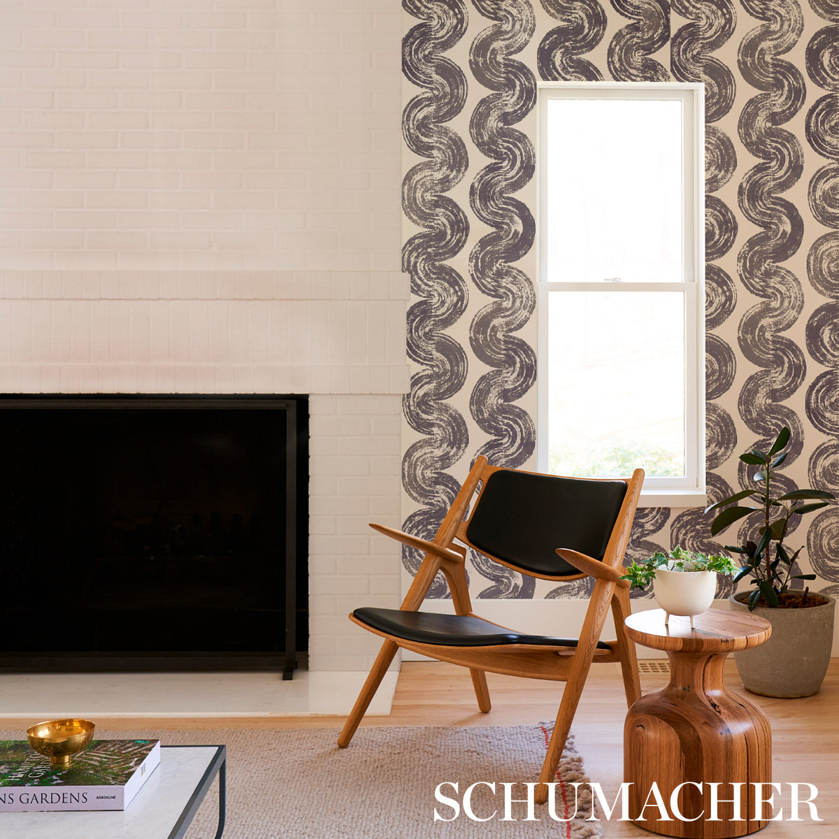 Schumacher 1975 Graphite Wallpaper 5013670