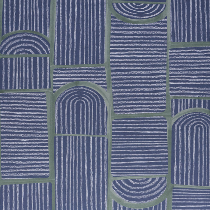 Schumacher Bloomsbury Deep Navy Wallpaper 5013683