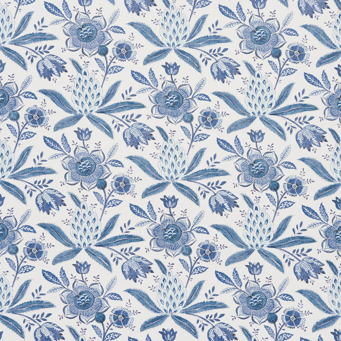 Schumacher Lafayette Botanical Cornflower Wallpaper Sample 5013750