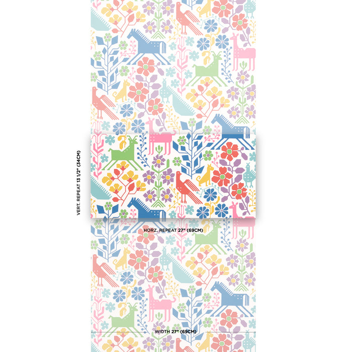 Schumacher Lupita Vibrant Multi Wallpaper 5013762