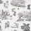 Schumacher Toussaint Toile Black On Ivory Wallpaper 5013770