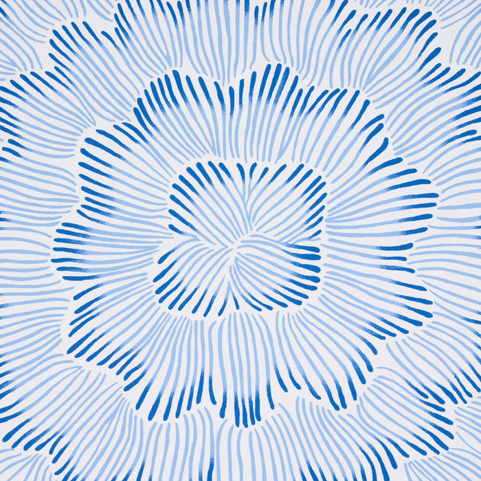 Schumacher Feather Bloom Blue Wallpaper Sample 5013820