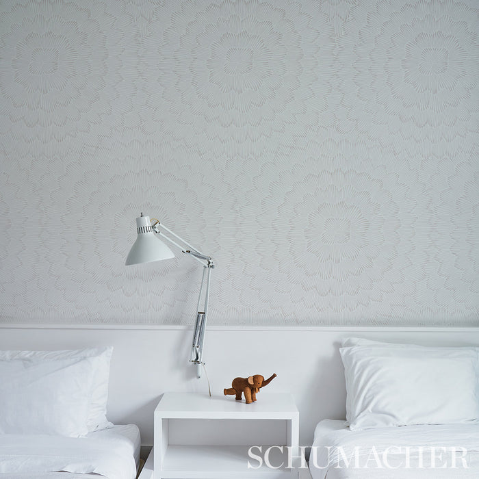 Schumacher Feather Bloom Soft Neutral Wallpaper 5013821