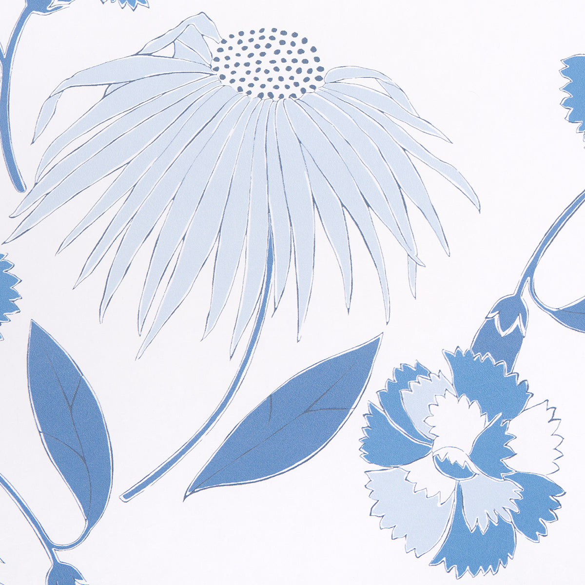 Schumacher Bouquet Toss Afternoon Blue Wallpaper 5013841