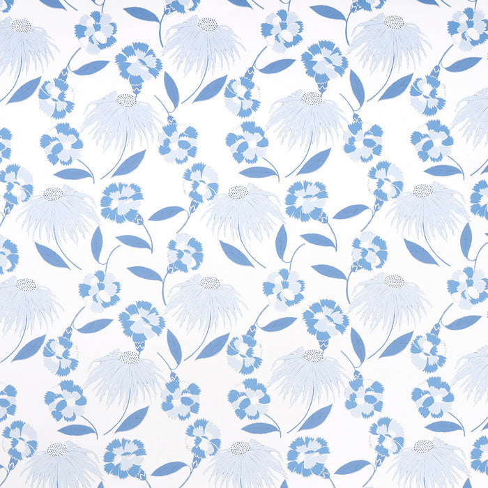 Schumacher Bouquet Toss Afternoon Blue Wallpaper 5013841