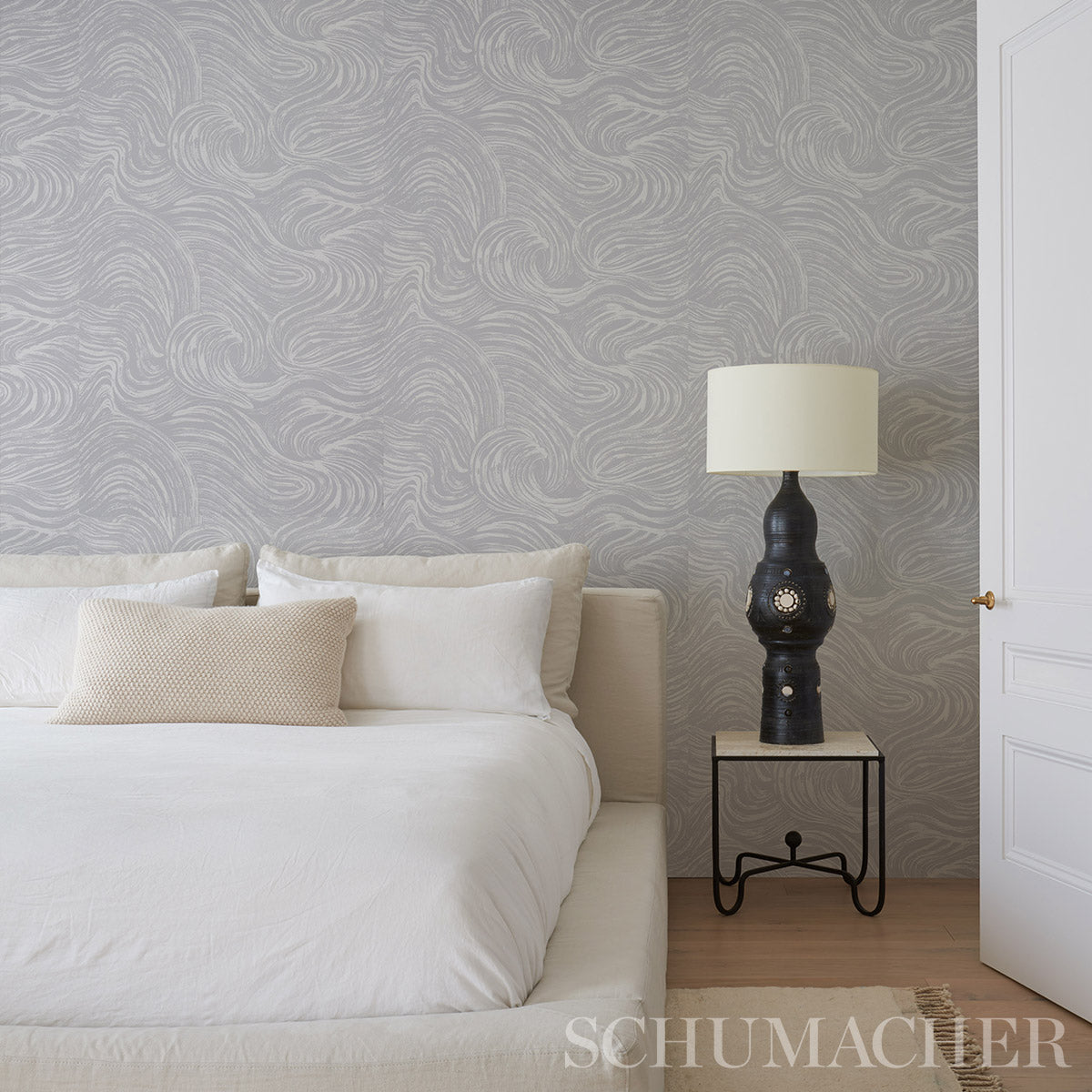 Schumacher Shio Grey Wallpaper 5013852