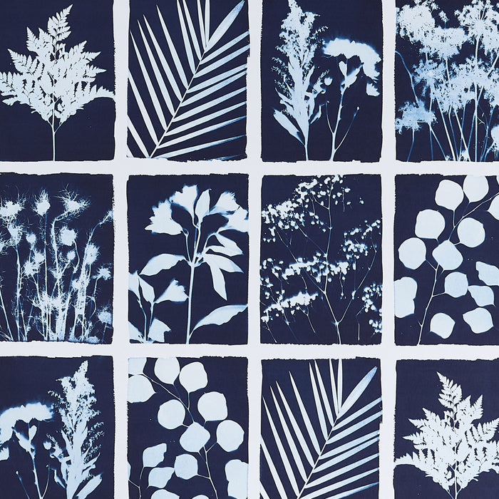 Schumacher Cyanotype Panel Indigo Wallpaper 5013970