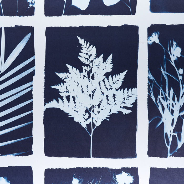 Schumacher Cyanotype Panel Indigo Wallpaper 5013970