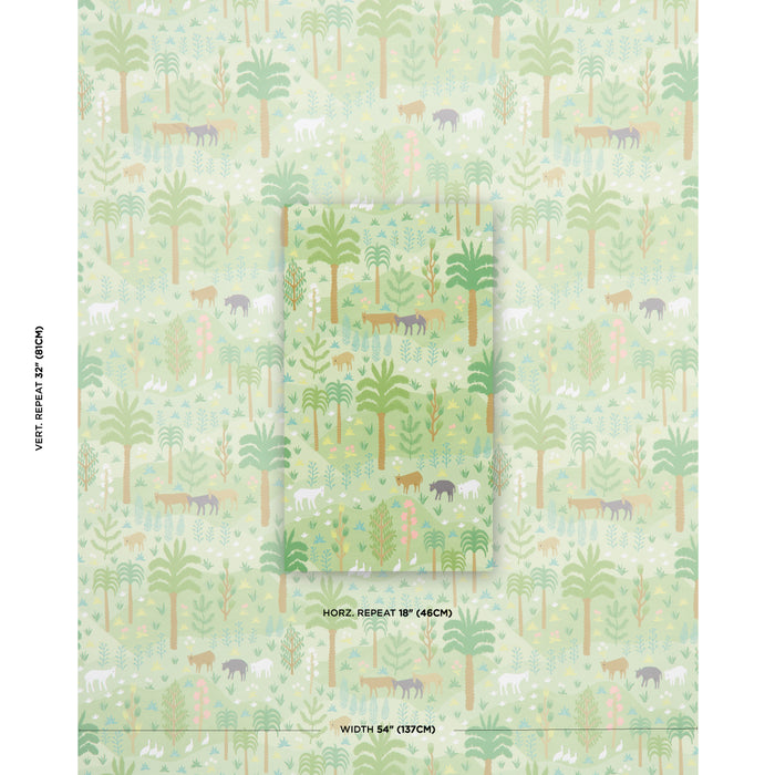 Schumacher Las Colinas Green Wallpaper 5013980