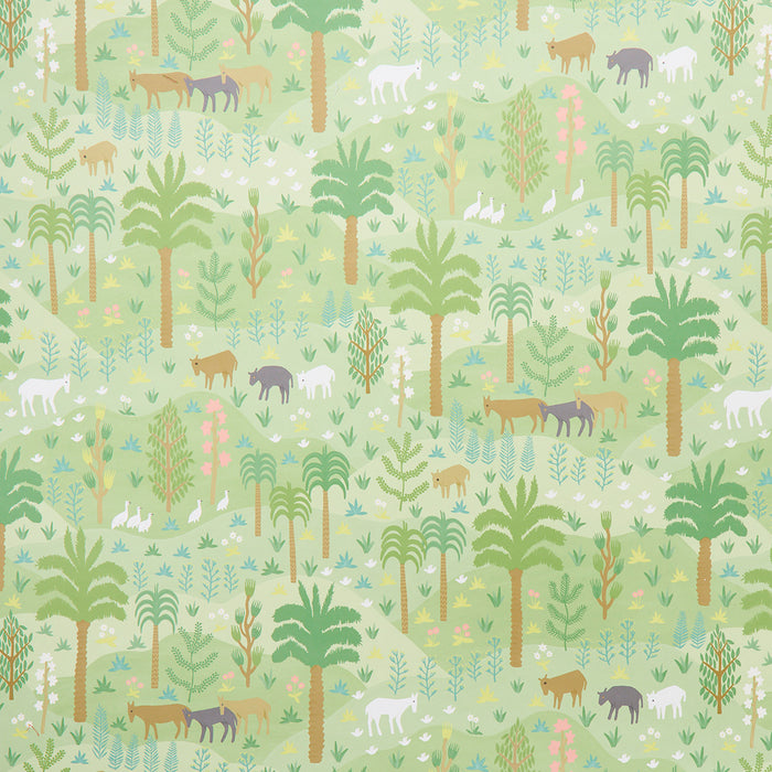 Schumacher Las Colinas Green Wallpaper 5013980