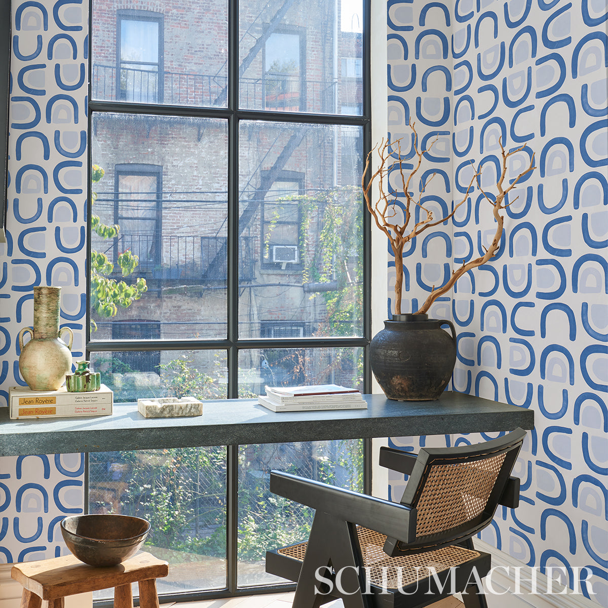 Schumacher Threshold Lapis Wallpaper 5014011