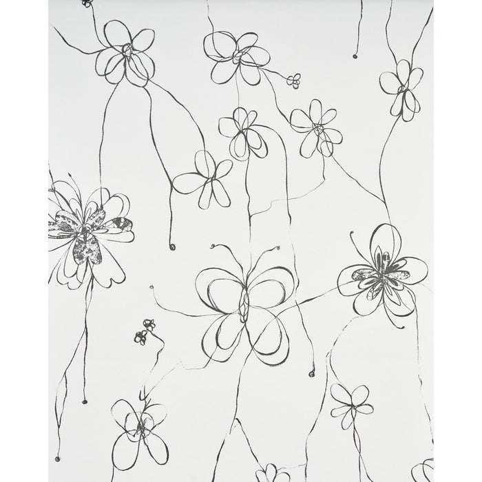 Schumacher Come Back As A Flower Soft Black Wallpaper 5014090