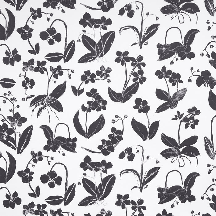 Schumacher Orchids Have Dreams Soft Black Wallpaper 5014100