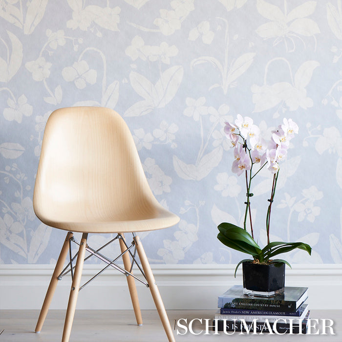 Schumacher Orchids Have Dreams Sky Wallpaper 5014101