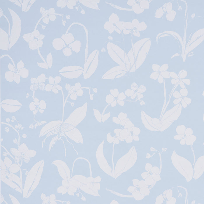 Schumacher Orchids Have Dreams Sky Wallpaper Sample 5014101