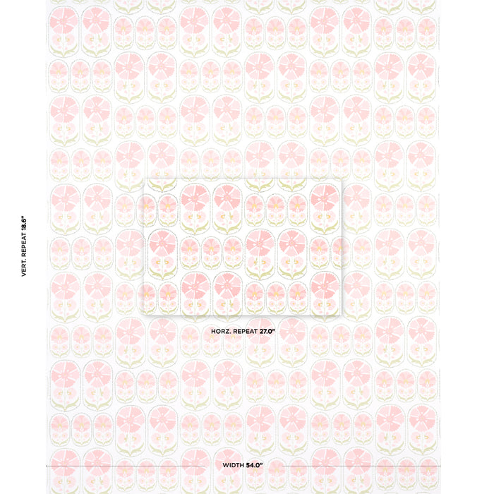 Schumacher Anjuna Floral Blush Wallpaper 5014112