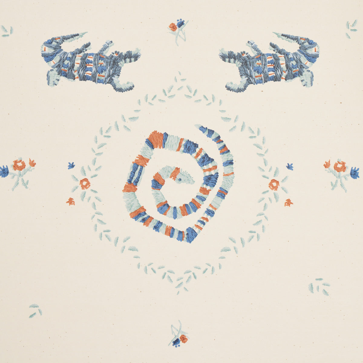 Schumacher Reptilia Warm Blue Wallpaper 5014191