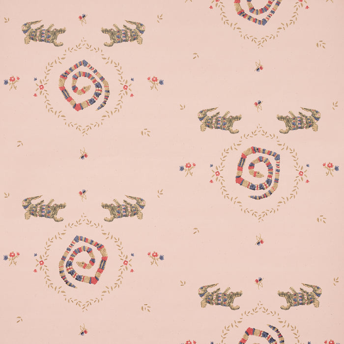 Schumacher Reptilia Muted Pink Wallpaper 5014192