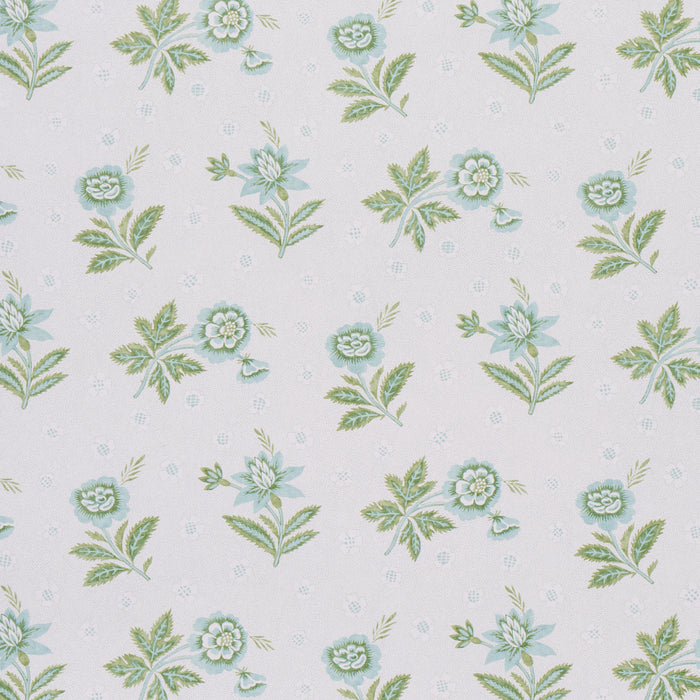 Schumacher Colline Leaf & Aqua Wallpaper 5014221