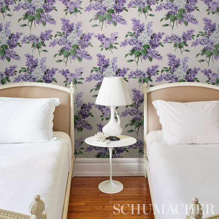 Schumacher Proust's Lilacs Purple Wallpaper 5014310