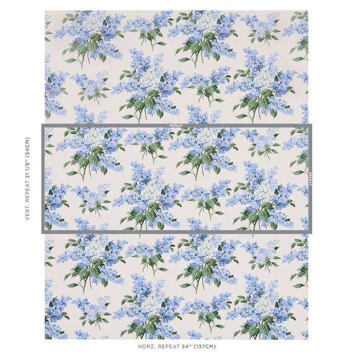 Schumacher Proust's Lilacs Blue Wallpaper 5014311