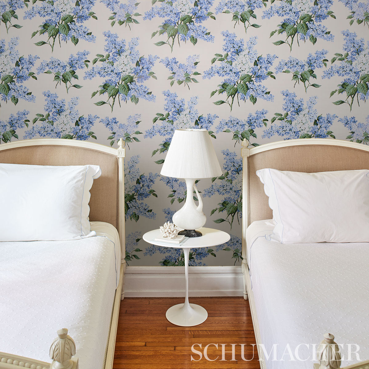 Schumacher Proust's Lilacs Blue Wallpaper 5014311