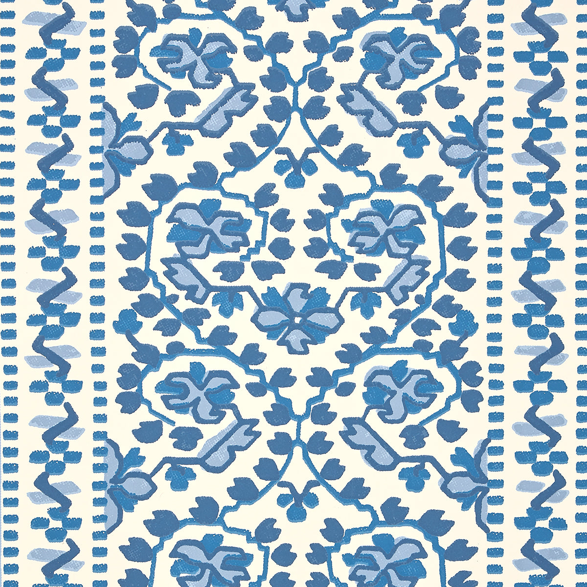 Schumacher Jasmine Indigo Wallpaper 5014340