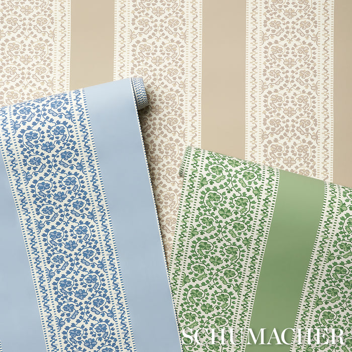 Schumacher Jasmine Indigo Wallpaper 5014340