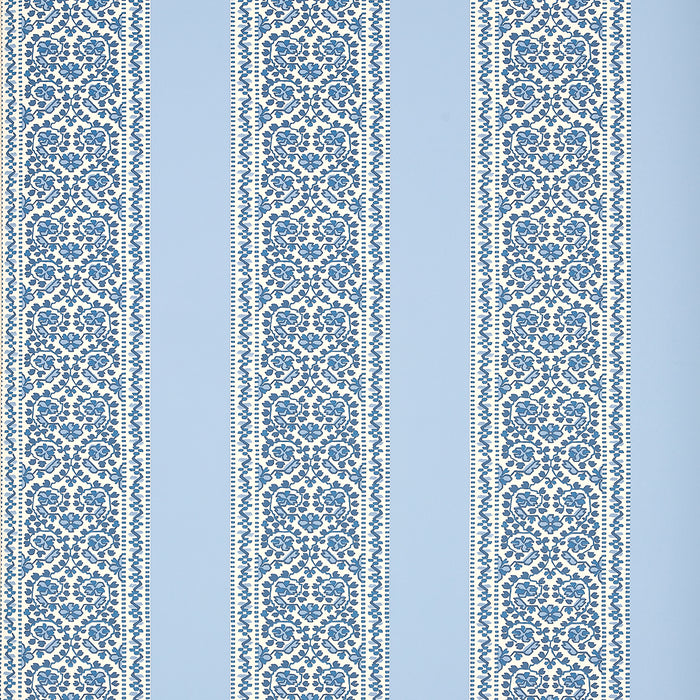 Schumacher Jasmine Indigo Wallpaper Sample 5014340