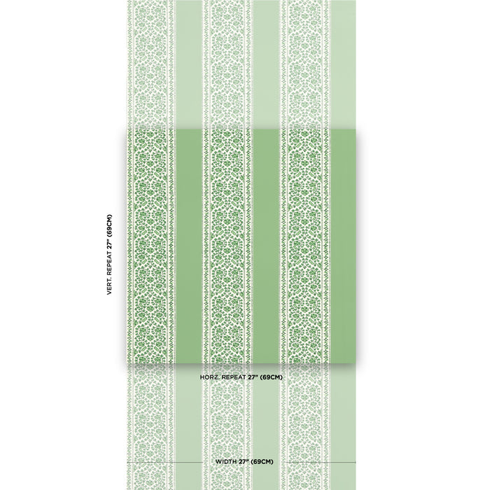 Schumacher Jasmine Leaf Green Wallpaper 5014341