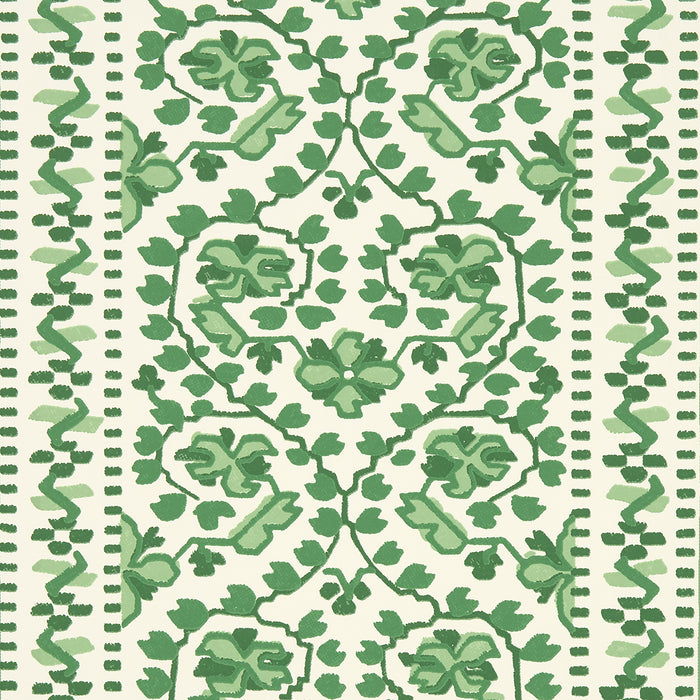 Schumacher Jasmine Leaf Green Wallpaper 5014341