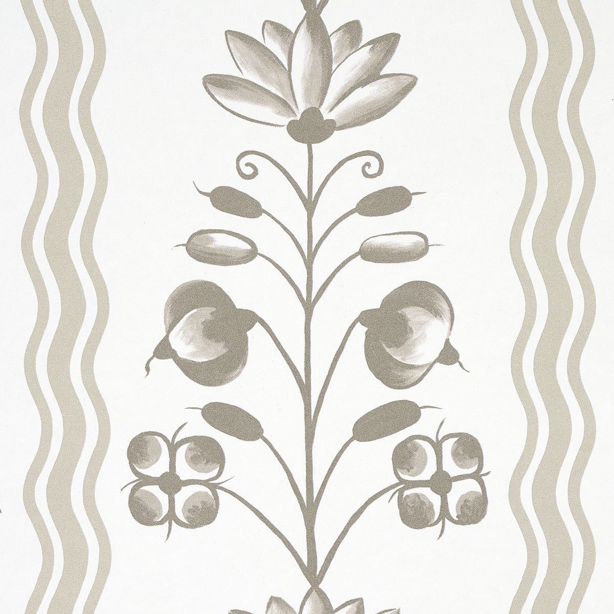 Schumacher Delft Waves Neutral Wallpaper 5014382